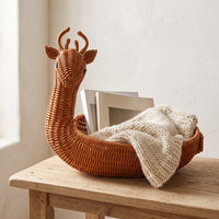 Pastoral Style Woven Fruit Basket for Home Decor and Storage
