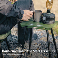 Foldable Adjustable Height Camp Stool Collapsible Design Camping Seat Lightweight Portable Seating Quick Setup for Anglers, Campers, Travelers, Catch Ing, Travel, Backpacking, Hiking