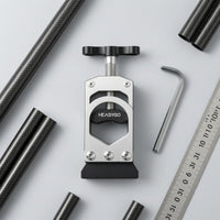 CNC Machined Handlebar Cutting Jig Aluminum Alloy Body Bike Fork Steerer Cutting Guide Stainless Steel Plate for Cyclists, Workshop, Garage