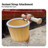 Kids Bike Basket Easy to Install Children's Tricycle Basket Adjustable Straps for Young Children