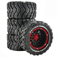 4 Pieces RC Tire and Wheel Assembly Multi-Spoke Parts Strong for Trail Use