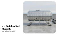 Stainless Metal Water Tank Horizontal Water Storage Tank Thickened Wall for Homeowners, Farmers, Outdoor, Garden Irrigation, Farms