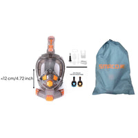 Anti Fog Dry Top Snorkel Mask Separate Ventilation System Water Sports Gear for Adults