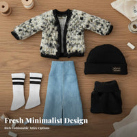 30cm BJD Clothes Set Fashionable Design 30cm Doll Clothing Set Dressing 1/6 Scale Doll Outfit for Hobbyists