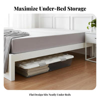 Underbed Wheeled Latch Box adaptable Home Organizer debrisproof for Homeowners