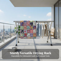 Foldable X-Shaped Frame Drying Area Saving Laundry Stand Portable Garment Airer for Apartment Dwellers, Home Users, Balcony, Indoors, Dorm Room