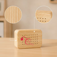 Beech Wood Sound Machine Portable Ambient Sound Machine for Light Sleepers, Bedroom, Meditation