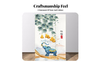 New Chinese design Folding Room separater Foldable Gourd-Shaped Cutcut-through Partition Movable Privacy Screen Freestanding for Interior Decorators, Office Workers, Entryway, Studio Apartment, Restaurant, showcase