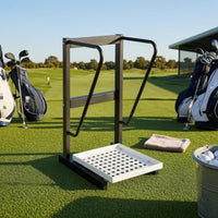 Steel Golf Bag Rack Rectangular Perforated Golf Rack Heavy-Duty for Home Use
