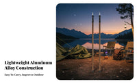Adjustable Aluminum Tarp Support Pole Twist Lock System Adjustable Tarp Pole Extendable Awning Support Rod Anti-Slip Tip