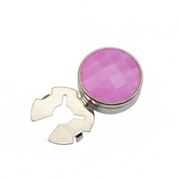 Decorative Cuff Buttons Elegant Design Faceted Glass Button Cover Sparkling