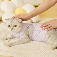 Cat Recovery Suit Anti Licking, Four-Legged Spandex Post Surgery Cat Suit, Full Body Suit Cat Belly Protector for Weaning and Wound Recovery