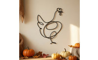 Turkey Silhouette Wall Art Modern Turkey Wall Decor Outdoor for Autumn, Entryway