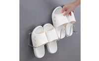 Wall Mounted Slipper Rack Drill Hanging Slipper Organizer Space-Saving Wall Mounted Shoe Rack for Washroom, Entryway, Closet