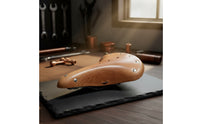 Vintage-Style Leather Bike Seat with Springs Sprung Leather Cycle Saddle Retro Bike Saddle Cushioned for Commuters, Cyclists, City Cruisers, Road Bikes
