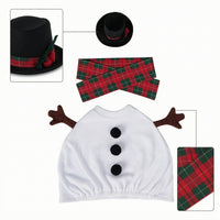 Porch Goose Outfit Winter-Themed Porch Goose Costume Plaid for Yard, Homeowners