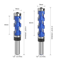 2 Pieces Spiral Trim Router Bit with Double Bearings Heavy-Duty Router Bit with Double Bearing Guide Tool for Woodworkers