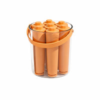 Transparent Ice Stick Mold with Lid Carrying Handle Silicone Ice Stick Mold Cylindrical Slots Flexible
