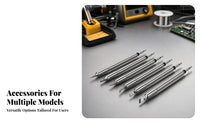 6 Pieces HS-02A Compatible Replacement Head Long Shaft Soldering Iron Tip