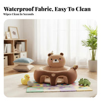 Spinal Support Inflatable Sit-up Training Chair Anti-Tip Design Infant Floor Seat Safety Guardrails Toddler Sofa Skingentle for Infants, Babies, Parents, play sessions, Feeding Time, Travel, Outdoor
