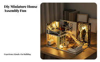DIY Miniature House Kit Build It Yourself DIY Wooden Miniature Kit Highly Detailed 3D Wooden Puzzle House for Adults, Birthday Gift, Creative Project