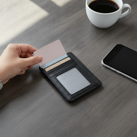 Compact PU Leather Card Holder Wallet for Women, Multi-Card Slots, Anti-Demagnetization