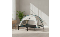 Shaded Pet Cot with Canopy Breathable Dog Bed with Sun Shade Tent Outdoor Raised Dog Bed with Canopy Portable for Pets, Cats, Dogs, Backyard, Camping