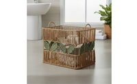 Hamper Decorative Woven Laundry Hamper Handwoven Laundry Sorter Basket for Washroom, Bedroom