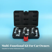 6 Pieces Tight Space Reach Injector Line Socket Set Prevents Rounding Injector Line Wrench Set Heavy Duty for Confined Areas
