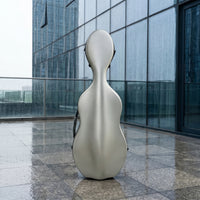 Carbon Fiber Instrument Enclosure Secure Instrument Enclosure with Wheels Lightweight for Cellists, Music Students, Travel, Commuting