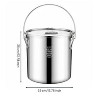 304 Stainless Steel Bucket Leakproof Airtight Large Capacity Lock Lid for Users