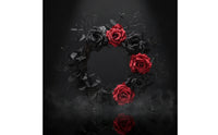 Gothic Wreath Red Halloween Wreath Elegant for Entryway, Homeowners