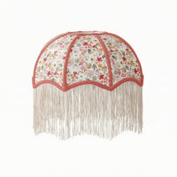 Lampshade with Fringe Traditional Textile Lampshade Table Lamp Shade Woven Lamp Shade with Fringe Classic