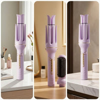 Multi-Use Hair Styling Tool Multifunctional Hair Styling Tool with Brush Attachment Handheld Interchangeable Waving Rod for Beginners, Home, Dorm