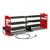 Metal Wall-Mounted Tool Organizer Space-Saving Power Tool Organizer Large Capacity Drill Holder Rack Stable for DIYers, Garage
