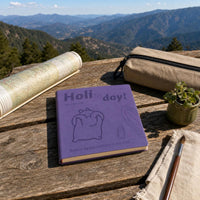 Cartoon Blank Square Notebook Lay-Flat Sketchbook for Travel and Art