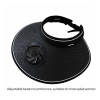 Lightweight USB Charging Fan Visor Breathable Fan Sun Visor Wide Brim Headwear for Beach, Gardening