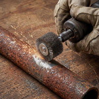 6mm Shank Stainless Steel Wire Brush Wheel for Rust Removal and Polishing