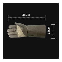 Thornproof Work Gloves with Reinforced Palm Flexible Cowhide Gloves Long-Lasting Comfortable for Gardeners