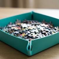 Storage Boxes with Foldable Puzzle Mat and Sorting Trays for Adults, Portable Roll with Adjustable Stand for Indoor Puzzling