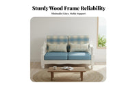 Mediterranean design U-Shaped Wooden Frame Sofa Small Apartment suitable Sectional Couch North American Country Design Household Furniture Soft Upholstery for Homeowners, Families, Living Room, holiday Home