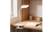 LED Clamp Desk Lamp Touch Control Clamp-on Lamp Adjustable Gooseneck Light Compact for Bedside, Dorm Room