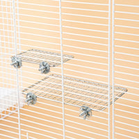 Parrot Perch and Bird Stand for Medium Birds, Stainless Steel Cage Accessory, Minimalist Budgie Perch for Parakeet and Cockatiel Enclosures