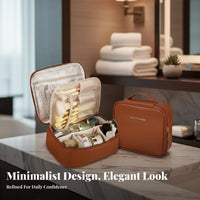 Large Capacity Cosmetic Bag Waterproof Large Capacity Makeup Bag Water-Resistant Travel Cosmetic Organizer for Journeyers, Vacation, Suitcase