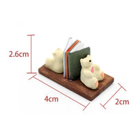 Dollhouse Bookshelf Display 1:12 Scale Mini Bookshelf Wood-Look Tiny Library Decor