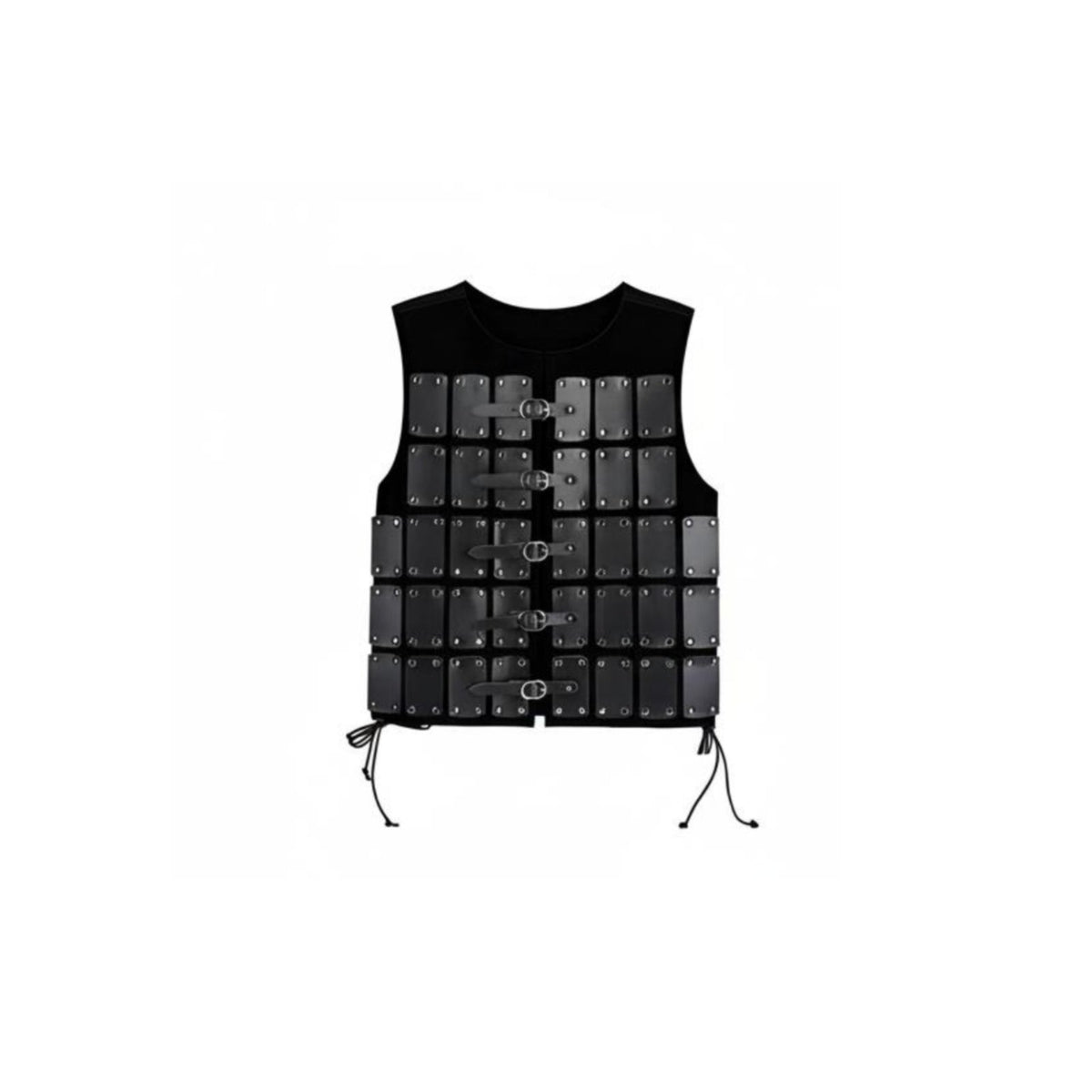 Steampunk Medieval Vest, Leather Chest Adjustable Straps, Cosplay & Halloween Stage Accessory for Men