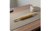 Muscle Relaxation Wooden Massage Roller Stick Ergonomic Handles Body Massage Stick Portable Manual Back Roller Flexible Design for Athletes, Gym, Office