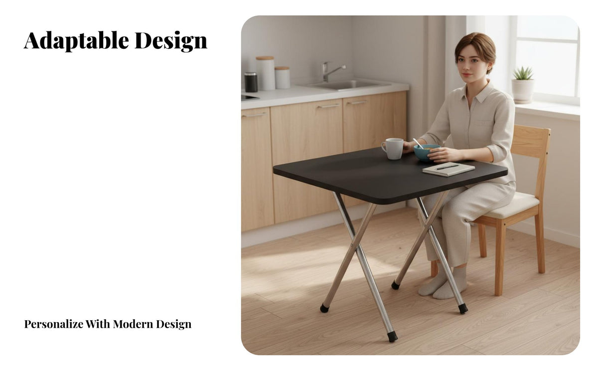 Foldable Square Dining Table Space-Saving Square Folding Table Easy to shop Household Furniture adaptable for Street Vendors, Homeowners, Small areas, Outdoor, Parties, Camping