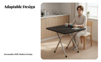 Foldable Square Dining Table Space-Saving Square Folding Table Easy to shop Household Furniture adaptable for Street Vendors, Homeowners, Small areas, Outdoor, Parties, Camping