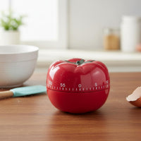 1 Piece Countdown Timer Tomato Shaped Kitchen Timer Mechanical Wind-up Cooking Clock with Alluring Design Suitable for Baking Classroom Management